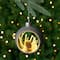 Silver And White Matte Cutout Owl Ball Ornament